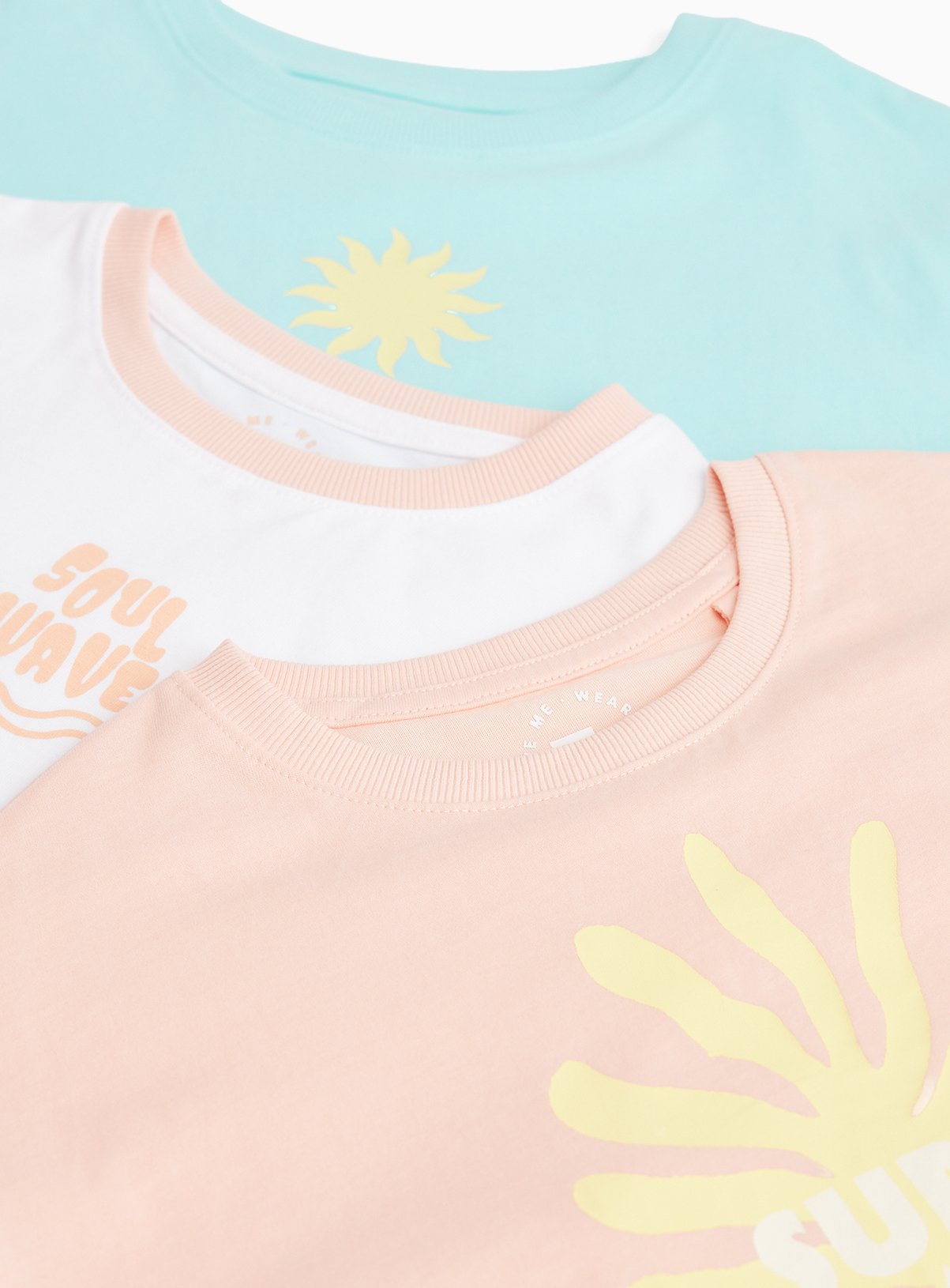 Beach Print Boxy Fit T-Shirts 3 Pack 6 years - Image 3 thumbnail